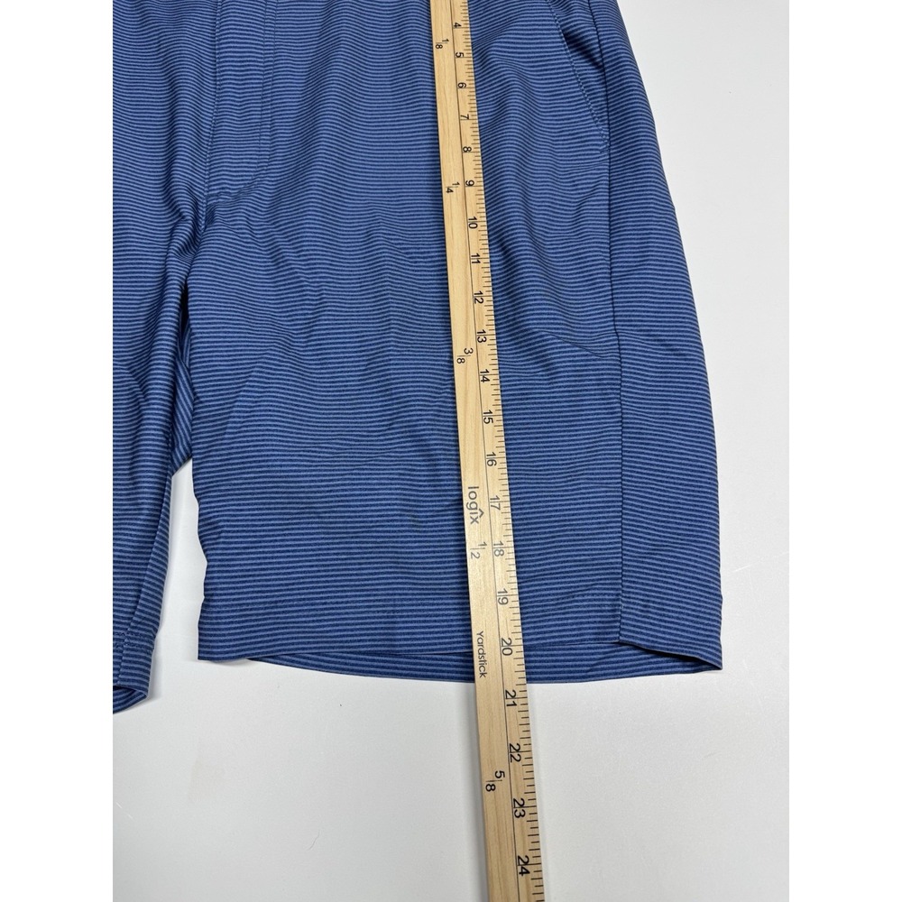 Pebble Beach •Men's Performance Golf Shorts Blue‎ Striped Size 38 - Picture 3 of 8